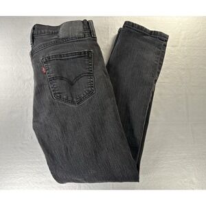 Levi's 508 Jeans Men's 28x27.5 Regular Taper Fit Black Dark Wash‎ Denim